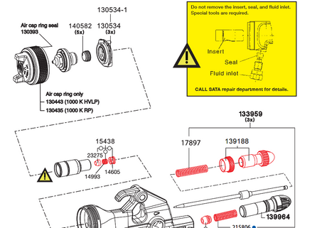 SATA Plate-Shaped Internal Mixing Nozzle Extension - Total Finishing Supplies