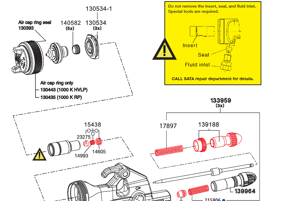 SATA Plate-Shaped Internal Mixing Nozzle Extension - Total Finishing Supplies