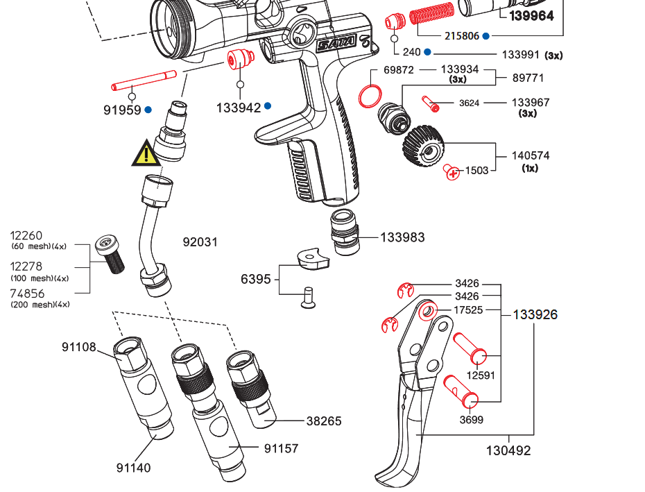 SATA Plate-Shaped Internal Mixing Nozzle Extension - Total Finishing Supplies