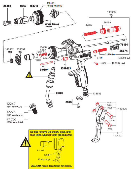 SATA Plate-Shaped Internal Mixing Nozzle Extension - Total Finishing Supplies