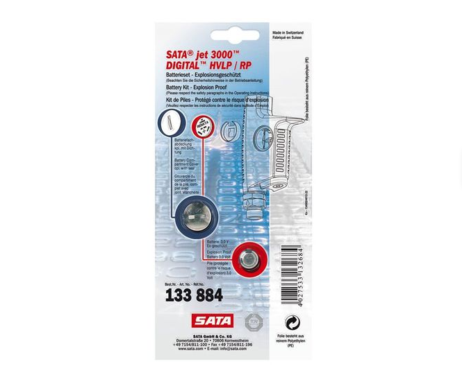 SATAjet 100 B Battery Kit with Cover & Gasket - Total Finishing Supplies