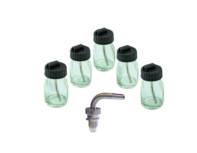 SATAjet 20 B 25ml Glass Plug-In Cup Set With Adapter - Total Finishing Supplies