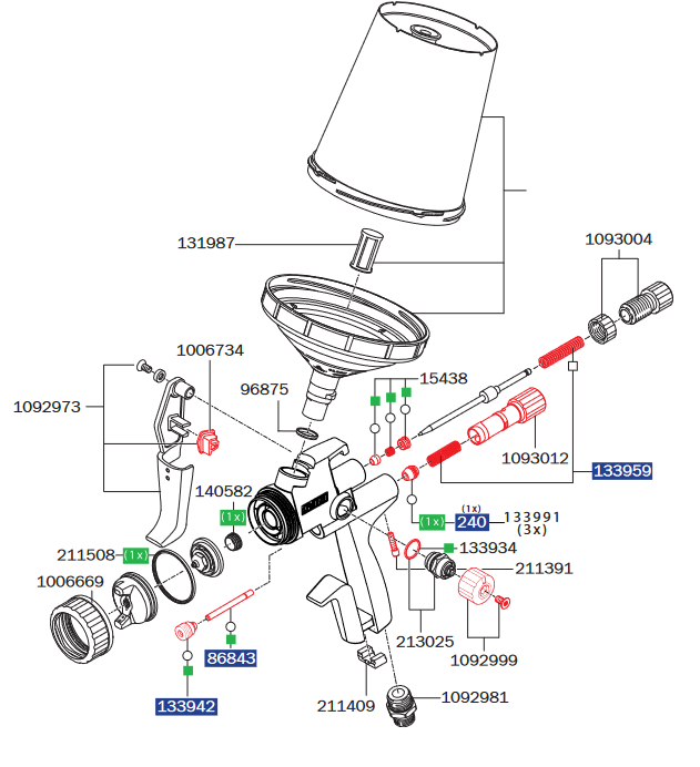 SATAjet X 5500 PHASER Maintenance Set - Total Finishing Supplies