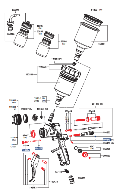 SATAminijet 4400 B Spot-Repair HVLP Nozzle Sets - Total Finishing Supplies