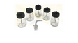 SATAminijet 4400 B 25ml Glass Cup with Plug-In Lid (x5) & QCC Plug-In Connection - Total Finishing Supplies