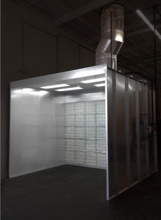 Industrial Open Face Paint Booth 12' Wide x 9' High x 8' Deep I.D. (TF1298 Series) - Total Finishing Supplies