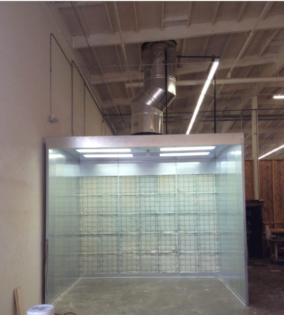 Industrial Open Face Paint Booth 10' Wide x 9' High x 8' Deep I.D. (TF1098 Series) - Total Finishing Supplies