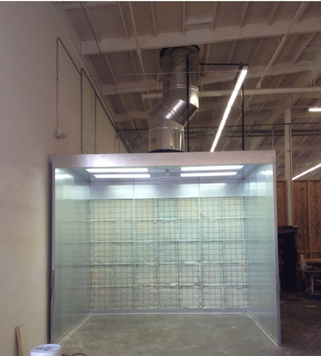 Industrial Open Face Paint Booth 8' Wide x 9' High x 8' Deep I.D. (TF898 Series) - Total Finishing Supplies