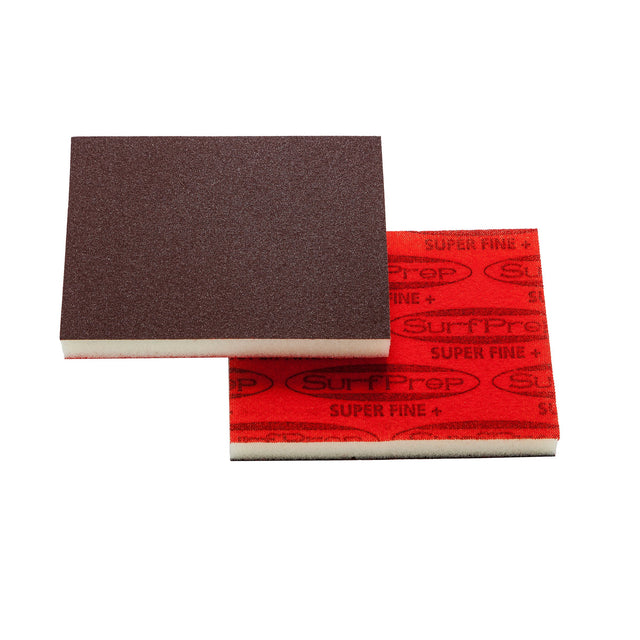SurfPrep 3 x 4 foam sanding pad 1/2 inch thick premium red A/O non-vacuum