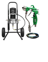 TFS Label Air-Assist-Airless (AAA) 14:1 Peak™ Pump - Cart Model Set-Up (V Packing) with VIPER® AAA Spray Gun - Total Finishing Supplies