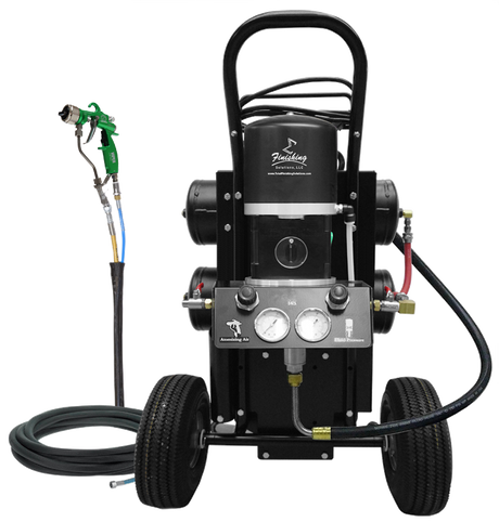TFS Label Air-Assist-Airless (AAA) 14:1 Peak™ Pump - Cart with Compressor (V Packing) with VIPER® AAA Spray Gun - Total Finishing Supplies