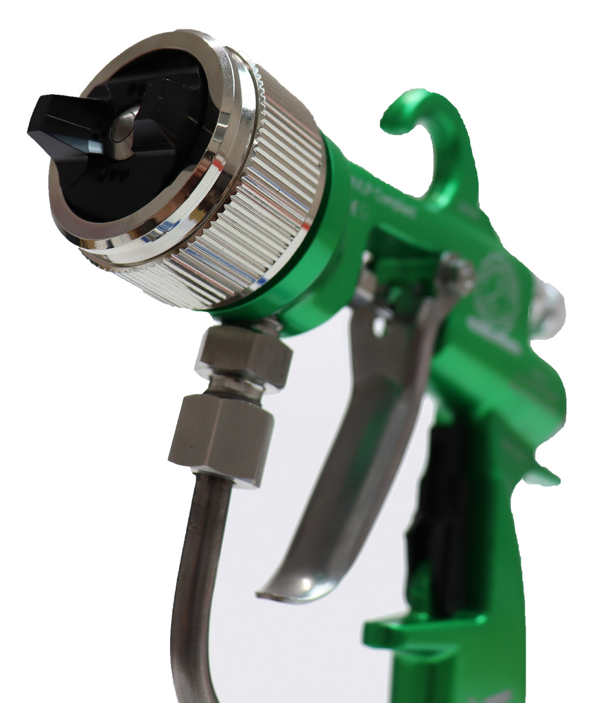 TFS Label Air-Assist-Airless (AAA) 14:1 Peak™ Pump - Wall Model Set-Up (V Packing) with VIPER® AAA Spray Gun - Total Finishing Supplies