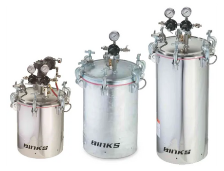Binks Pressure Feed ASME Tanks, Galvanized - Total Finishing Supplies