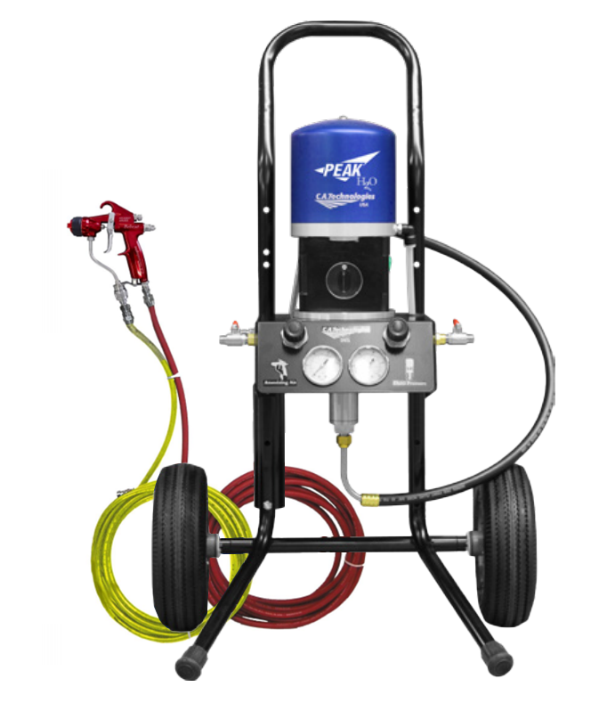 C.A. Technologies Waterbourne Air-Assist-Airless 14:1 Bobcat Peak Pump-Cart Model Set-Up (V Packing) - Total Finishing Supplies