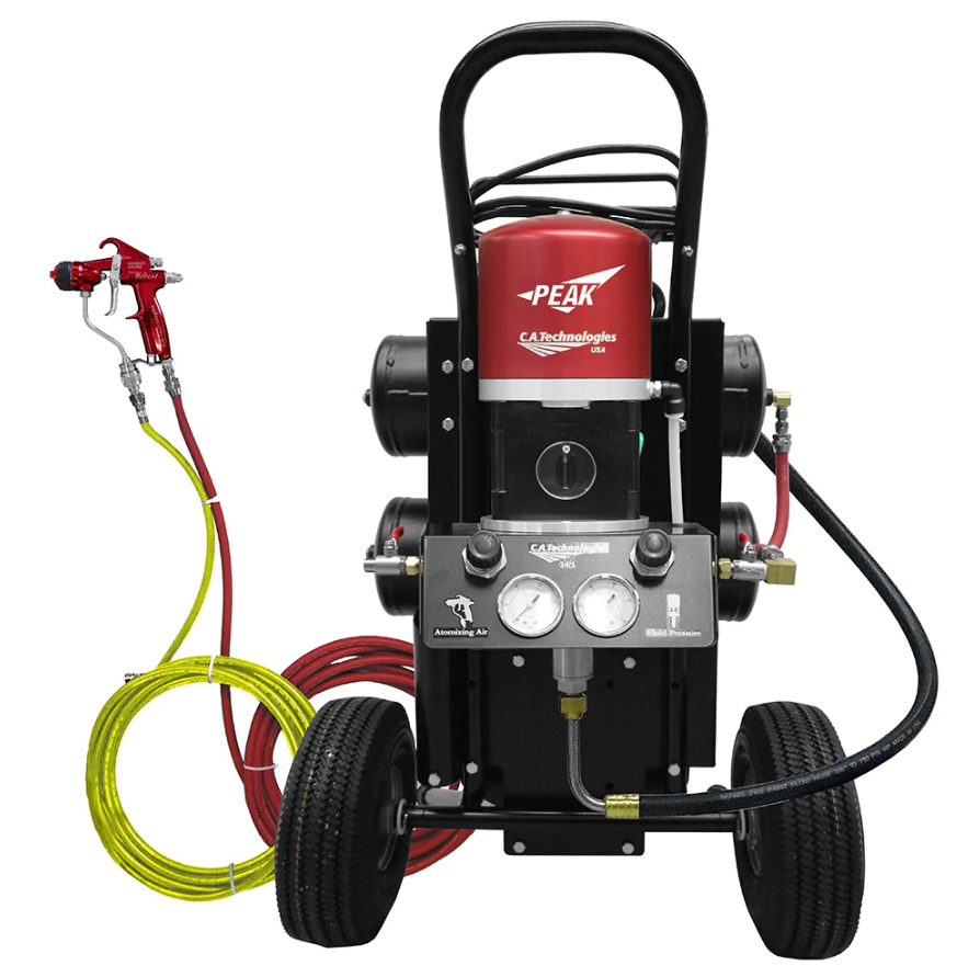 C.A. Technologies Air-Assist-Airless (AAA) 14:1 Bobcat Peak Pump Cart with Compressor (V Packing) - Total Finishing Supplies