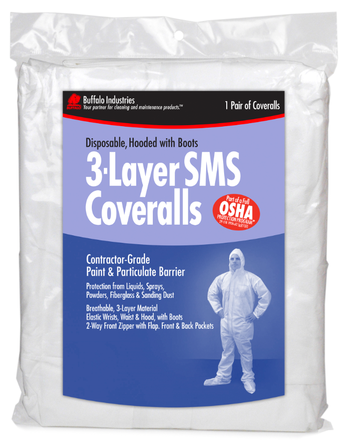 Buffalo Industries SMS 3-Layer Coveralls - Total Finishing Supplies