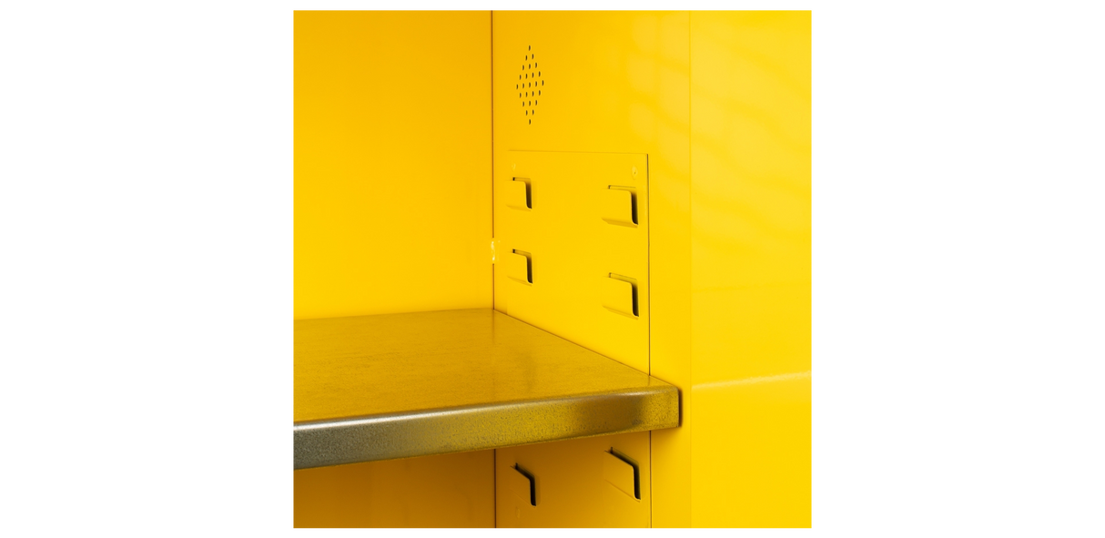 110 Gallon Vertical Drum Cabinet Manual Close 59 Width X 34 Depth 65 Height Flammable Storage