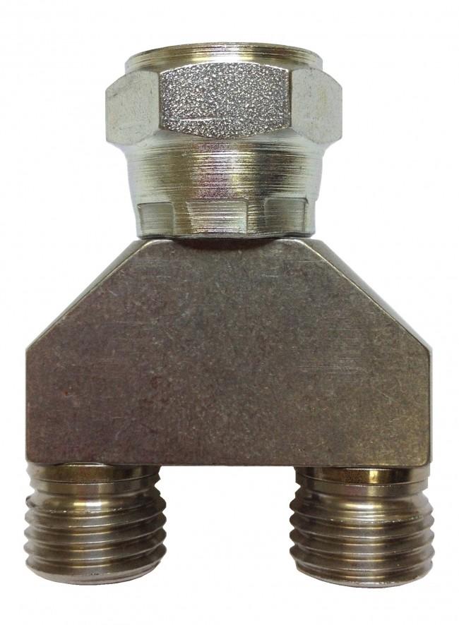 High Pressure Y-Block - 3/8 Nps (M) X 1/4 Npsm (F) Swivel & Y-Blocks