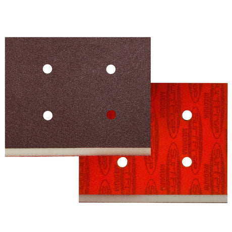 Oversized 3 X 4 Surfprep Foam Pads 1/2 Thick (Premium Red A/o) Box Of 12 Sanders