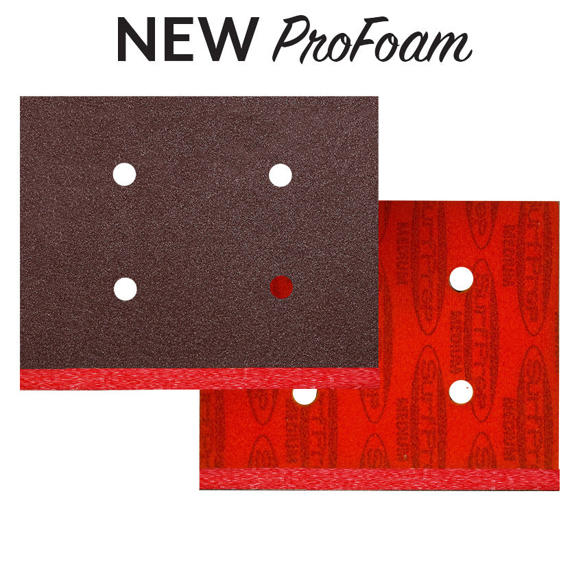 OVERSIZED 3″ X 4″ SurfPrep ProFoam Pads – 1/2″ Thick (Premium Red A/O) Box of 12 - Total Finishing Supplies