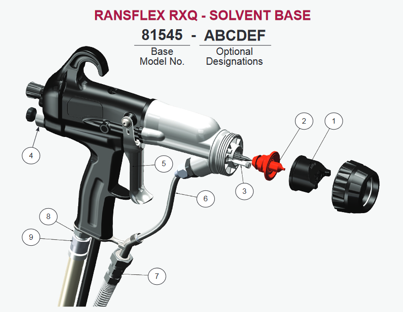 Ransburg RansFlex RXQ Electrostatic Applicator - Total Finishing Supplies