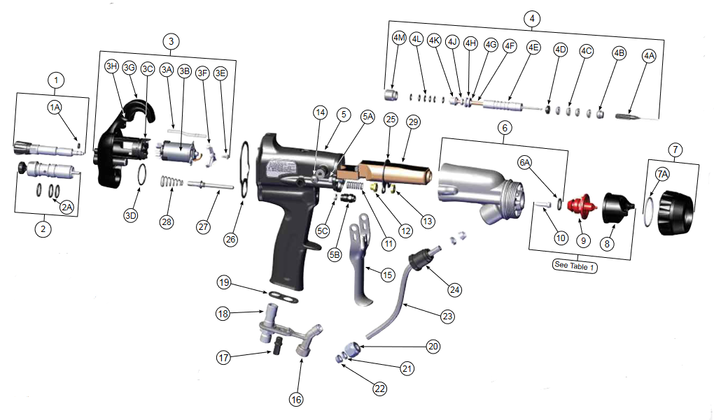 Ransburg RansFlex RFXQ Electrostatic Gun - Total Finishing Supplies