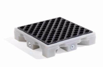 Poly Drip Deck Holds (1) 55 Gal. Drums 26W X 26 D 5.75 H 11 Sump Capacity Spill Pallets