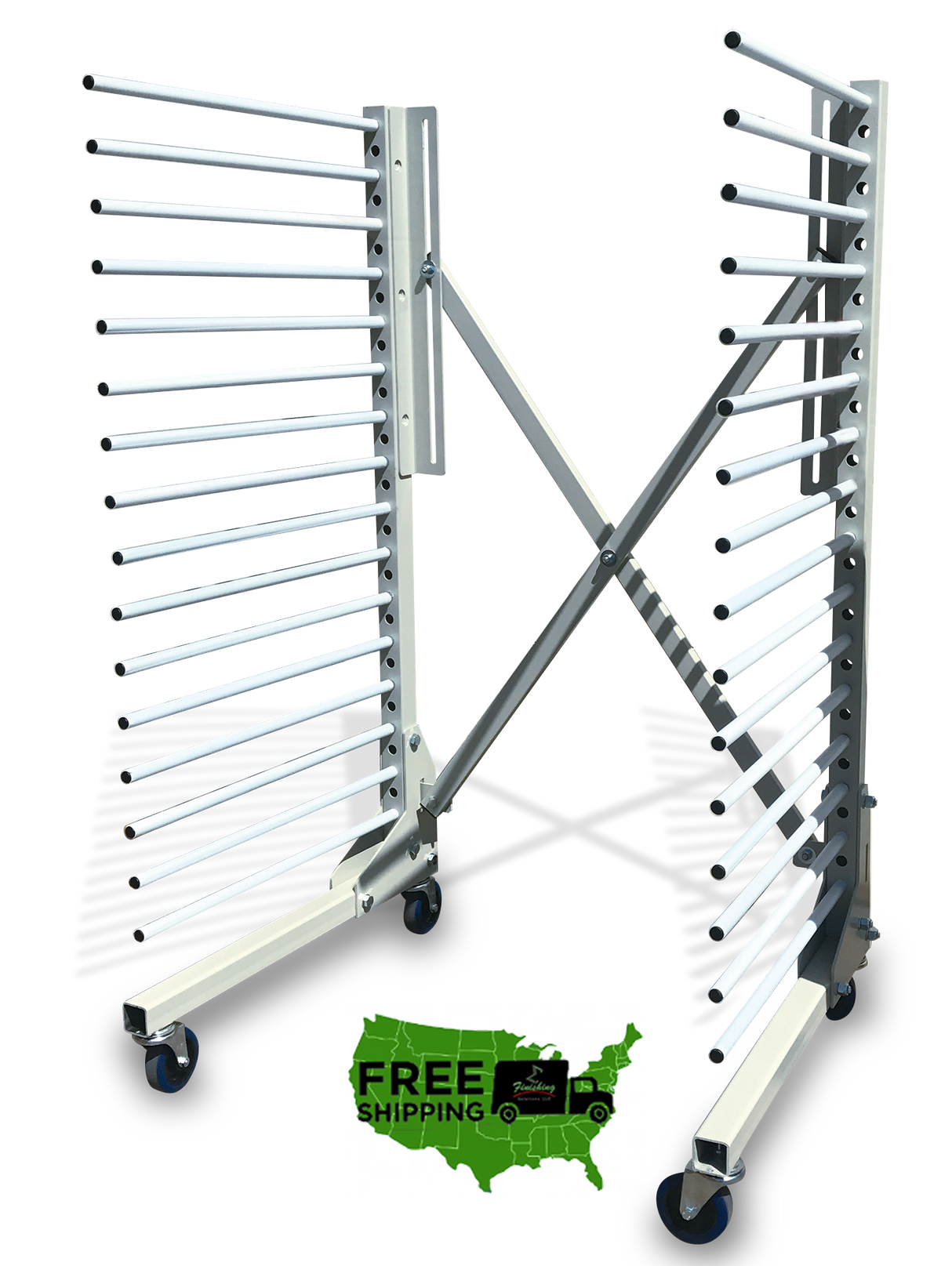 Pro Paint Drying Rack "RAIDER-EX" Expandable 16 Shelf (66 Lb) - Total Finishing Supplies