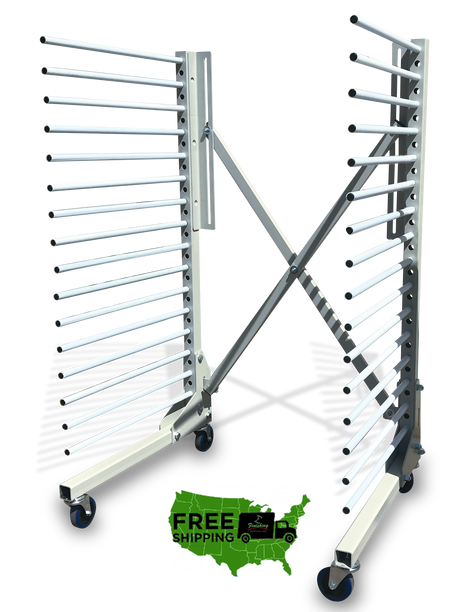 Pro Paint Drying Rack "RAIDER-EX" Expandable 16 Shelf (66 Lb) - Total Finishing Supplies